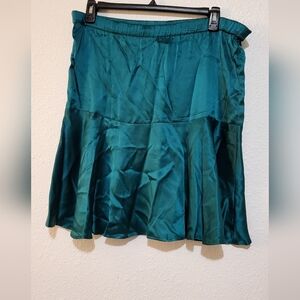 Gantos, dark green silk skirt, size 10